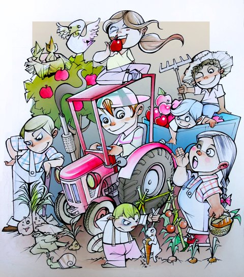 Boceto Falla infantil Mercado Central 2012