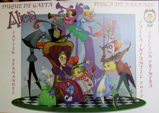 Boceto Falla Duque de Gaeta infantil 2012