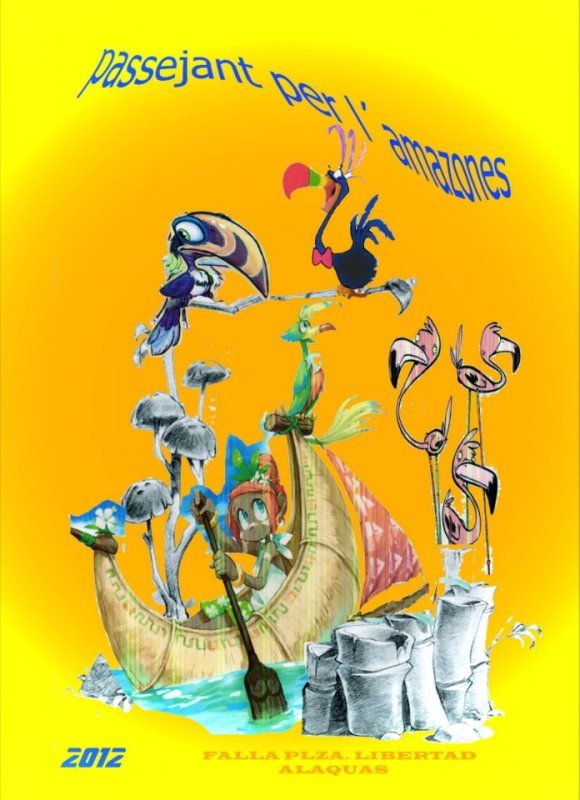 Boceto Falla infantil Llibertat alaquas
