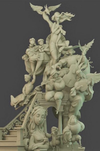 Boceto Falla Conde Salvatierra 2022 maqueta