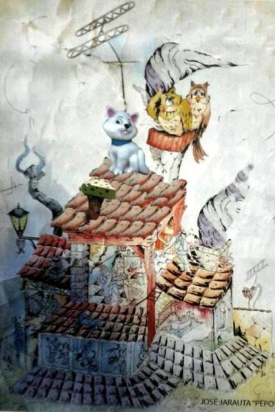 Boceto Falla Mercado de Ruzafa 2014
