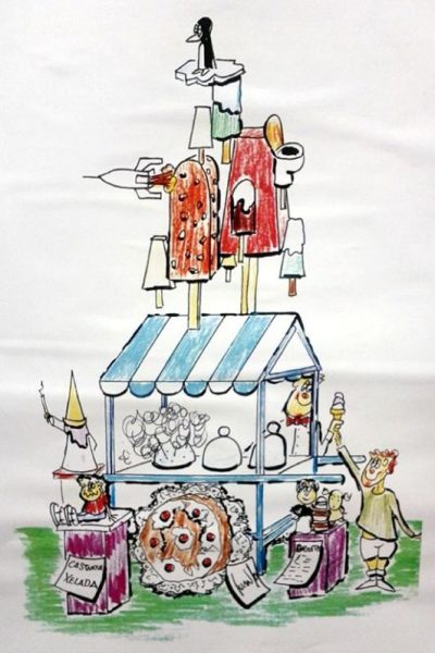 Boceto Falla infantil Mercado Ruzafa 2014