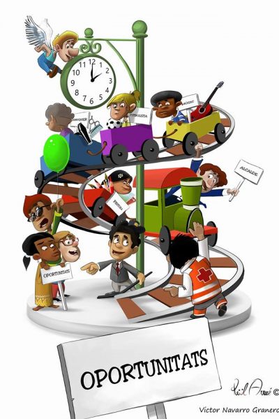 Boceto falla infantil ferroviaria 2018