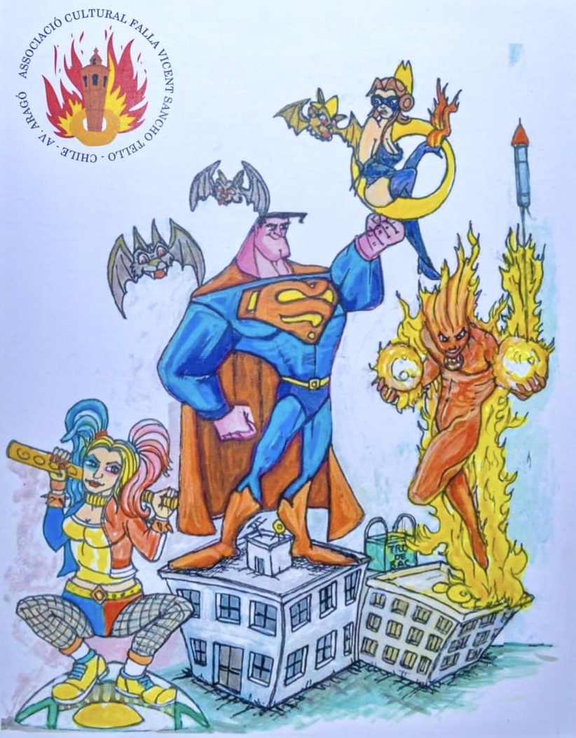 Boceto Falla Sancho Tello 2023