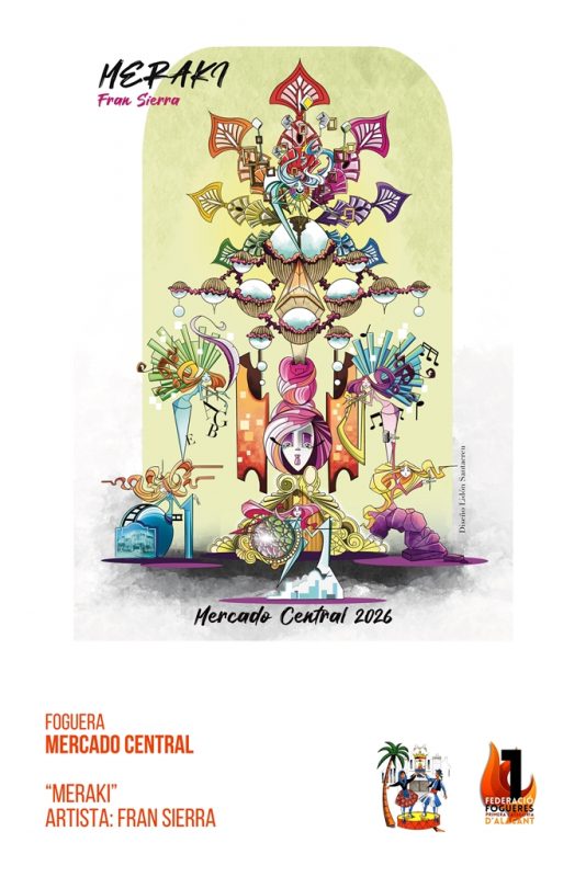 Boceto de la Hoguera Mercado Central