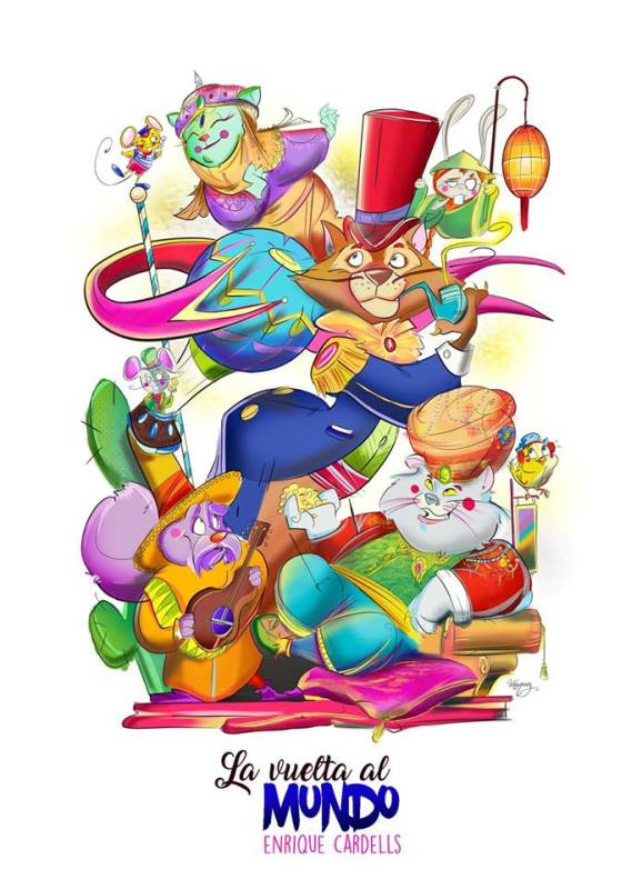boceto falla infantil alcacer 2018