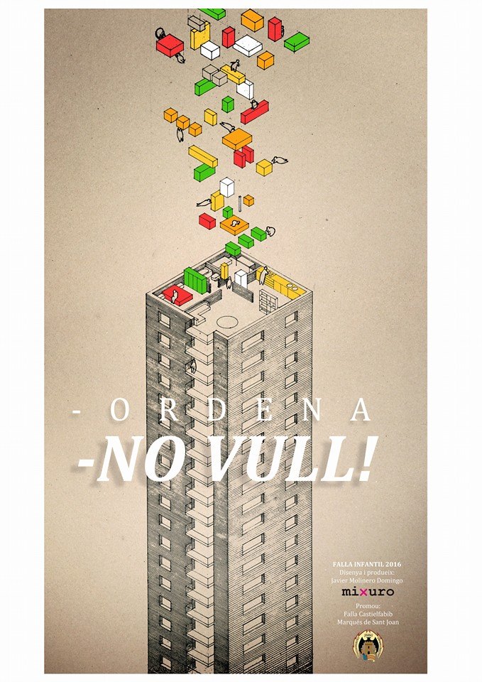 boceto falla infantil castielfabib 2016